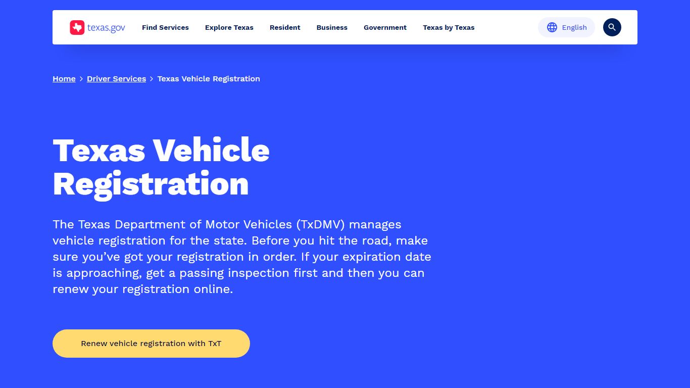 Texas Vehicle Registration | Texas.gov